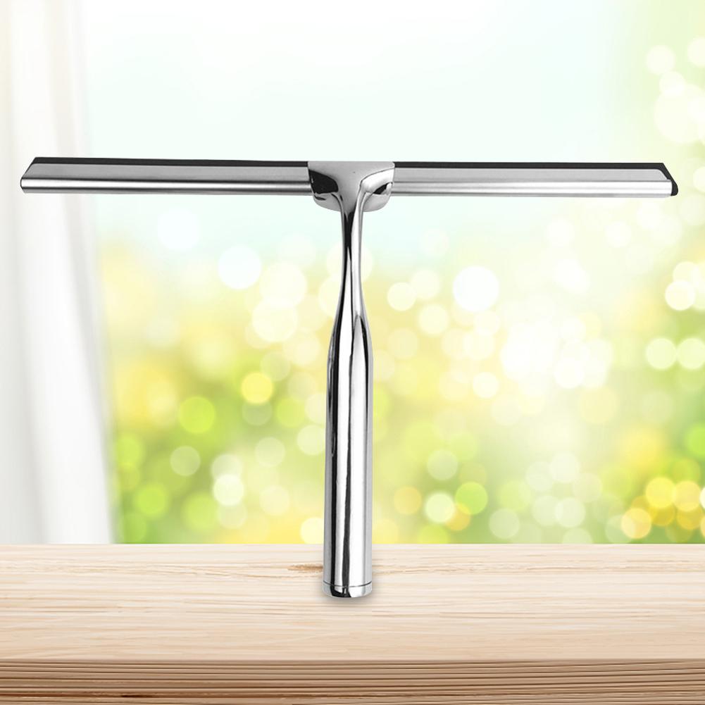 Stainless Steel Shower Squeegee Wiper Brush Multifunctional Glass Scraper Antiskid Handle Corrosion Resistance for Bathroom Tool