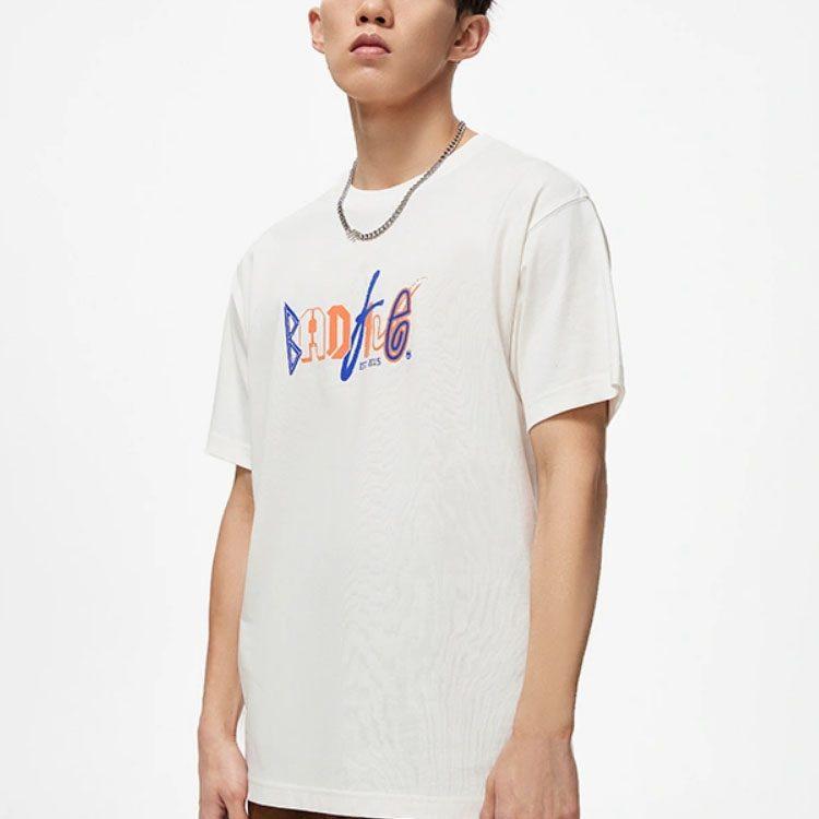 Li Ning Drop Shoulder Sleeve T Shirt Men's Ivory AHST283-5