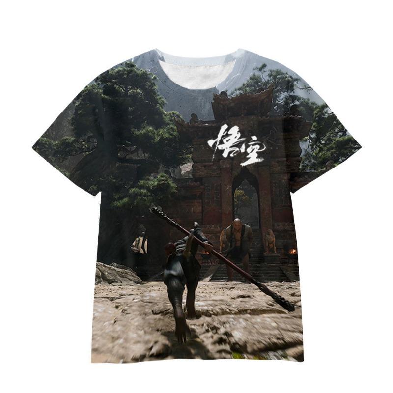 Wukong Cartoon Game 3D Digital Printed Loose Casual T-shirt