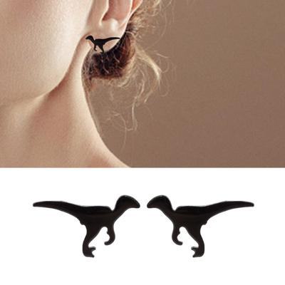 4 páry náušnic s dinosaury, kreativní ušní doplněk, zvířecí náušnice, vhodné pro teenagery a mladé milovníky módy