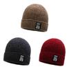 Knitted Solid Color Hat Letter Printing Beanie Caps Windproof Gifts Fashion