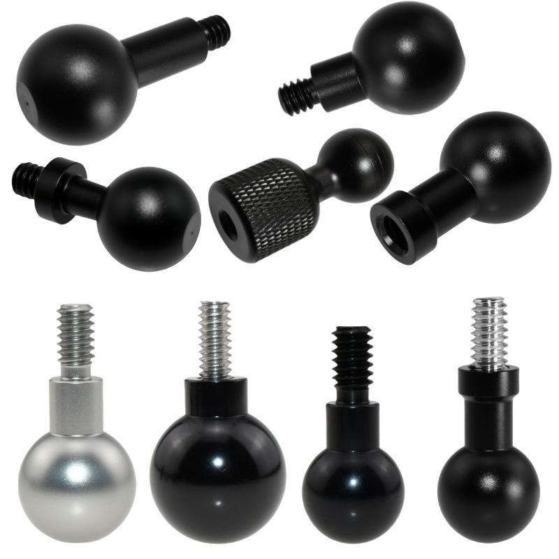Aluminum 15Mm/17Mm/19Mm/20Mm/25Mm Ball Head Adapter To M6 1/4 Bolt For Motorcycle Phone Holder Car Bracket Camera Stand