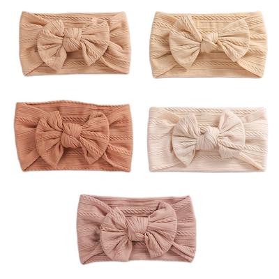 1 Pieza Diadema para Bebé Recién Nacido para Niñas Tejido Elástico Turbante para Niños Lazos para Bebé Nylon Suave Accesorios para el Cabello para Niños 32 Colores