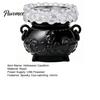 LED Witch Pot Halloween Cauldron Bubble Light Decor, Color Changing Potion Lamp with Illuminated Resin Crucible Purple Light, Spooky Gothic