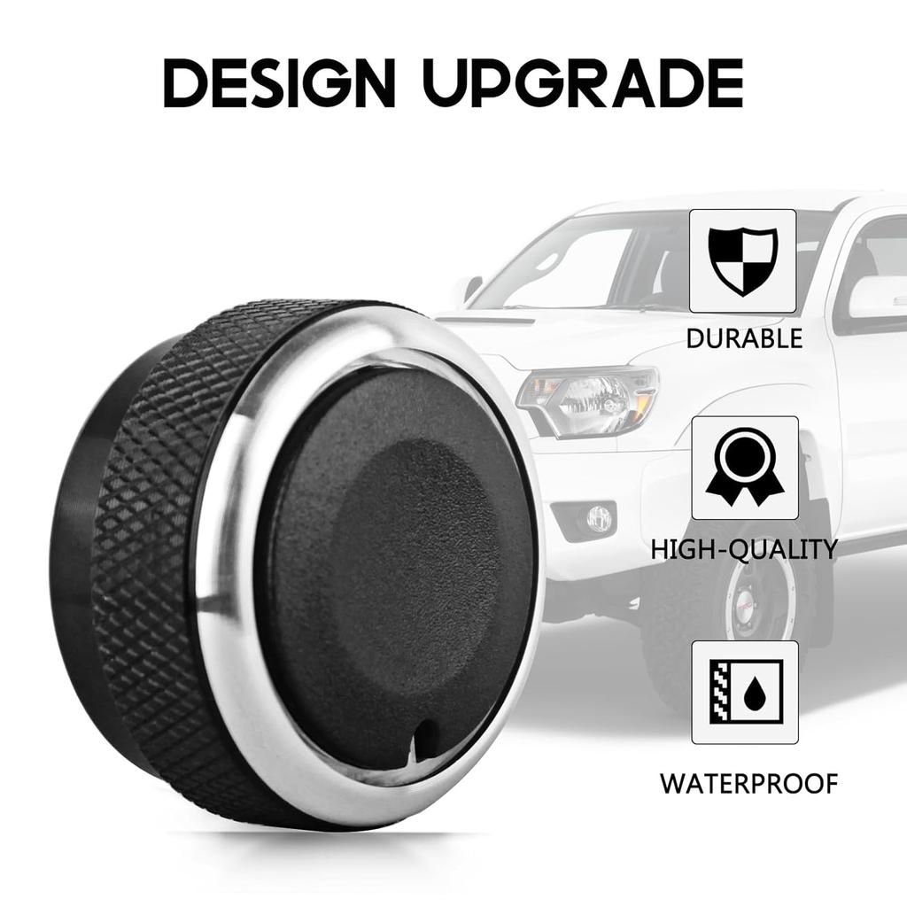 Xislet 3Pcs Tacoma AC Knobs Replacement Compatible With 2005-2015 Toyota Tacoma A/C Knobs Air Conditioner HVAC Heater Blower Fan Control Button