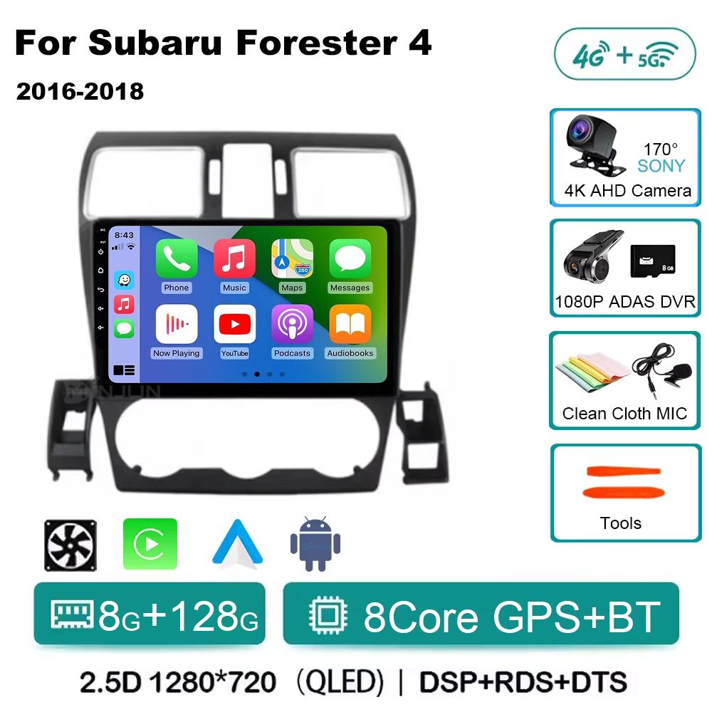 Android 14 Auto Qualcomm Car Radio for Subaru Forester 4 SJ WRX XV 2015 - 2018 Multimidia Player Navigation Head Unit Carplay