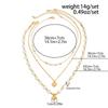 Ingemark Exquisite Imitation Pearl Love Heart Pendant Necklace Women Multilayer New Elegant Metal Clavicle Chain Boho Jewelry