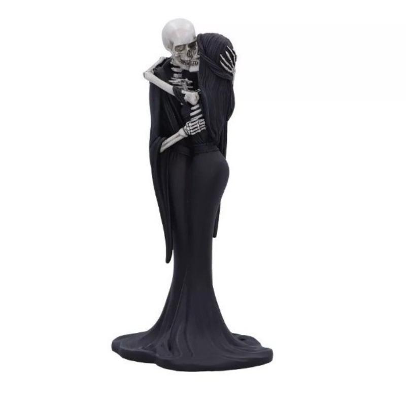 Halloween Skelett Paar Figur: Ewiger Kuss Rächende Göttin Statue Skelett Geschenk