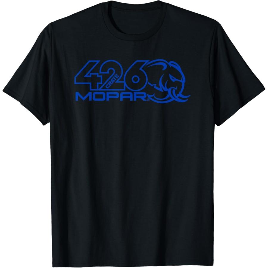 Футболка Mopar HEMI Engine с синим логотипом Hellephant S чёрный