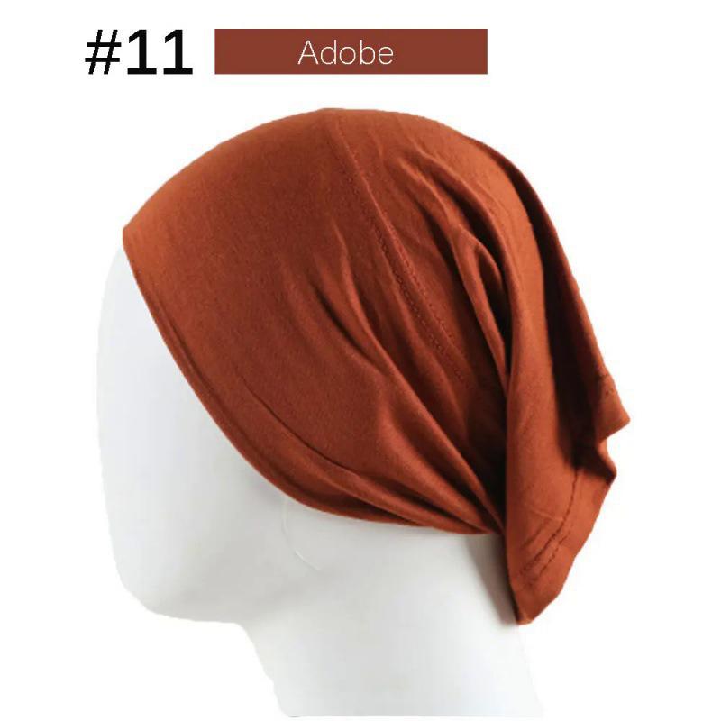 Modal Solid Color Women's High-Elasticity Mercerized Cotton Malaysian Tube Beanie Arabic Snood