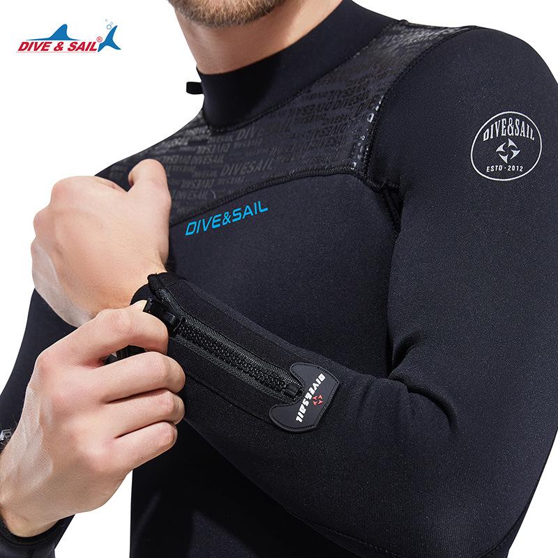 Muta Completa DIEV&SAIL 5MM Foderata in Pile per il Calore, Perfetta per Immersioni Profonde, Surf, Nuoto Invernale.