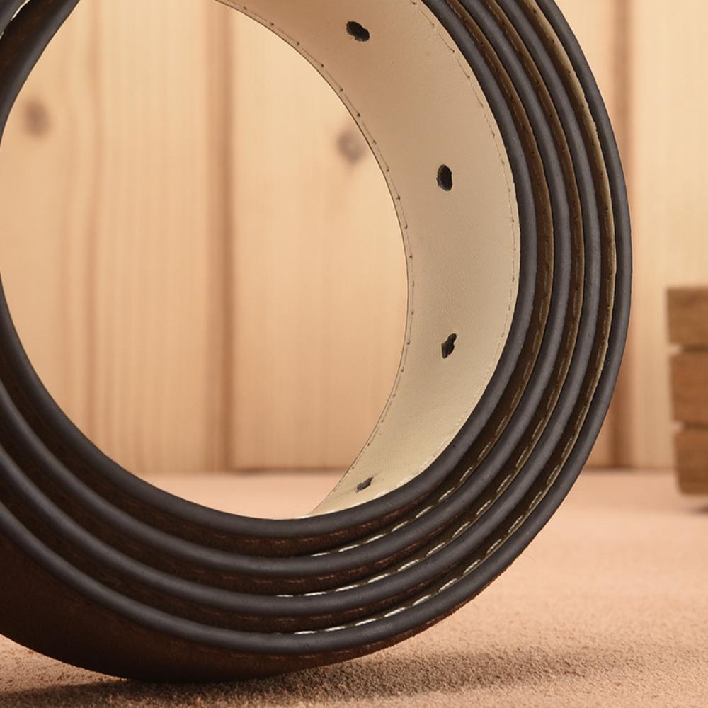 Retro Men's Suede Belt Adjustable Pants Accessories Versatile Metal Buckle Belt  Male