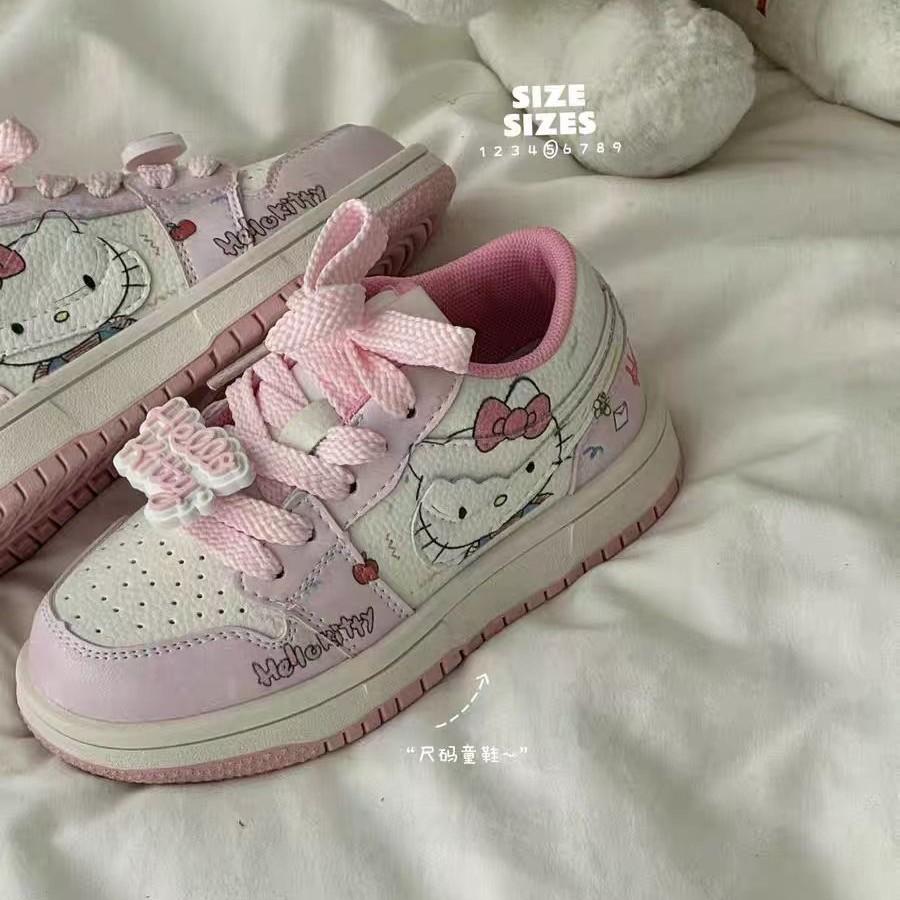 Autumn Cute Cartoon Casual Sneakers for Girls, Non-slip Soft-soled Student Sports Shoes for Older Children