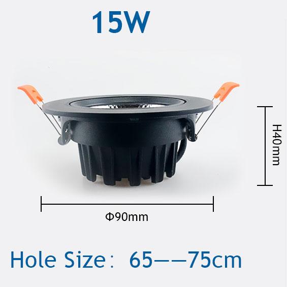 5W 7W 9W 12W 15W 18W Led Downlight Indoor COB Led Ceiling Lamp Bulb Spotlight Cob Showcase Spotlight