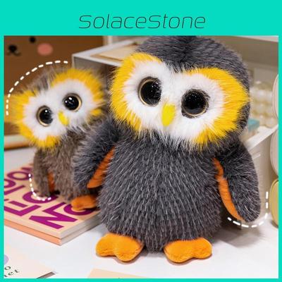 Coruja Olhos Grandes Brinquedo de Pelúcia Bonito Desenho Animado Menina Crianças Dormindo Acalmando Boneca Presente
