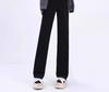 Women's High Waist Slimming Black Cigarette Jeans - Slim Fit Straight Leg Pants for Petite, Perfect for Spring and Autumn 2025