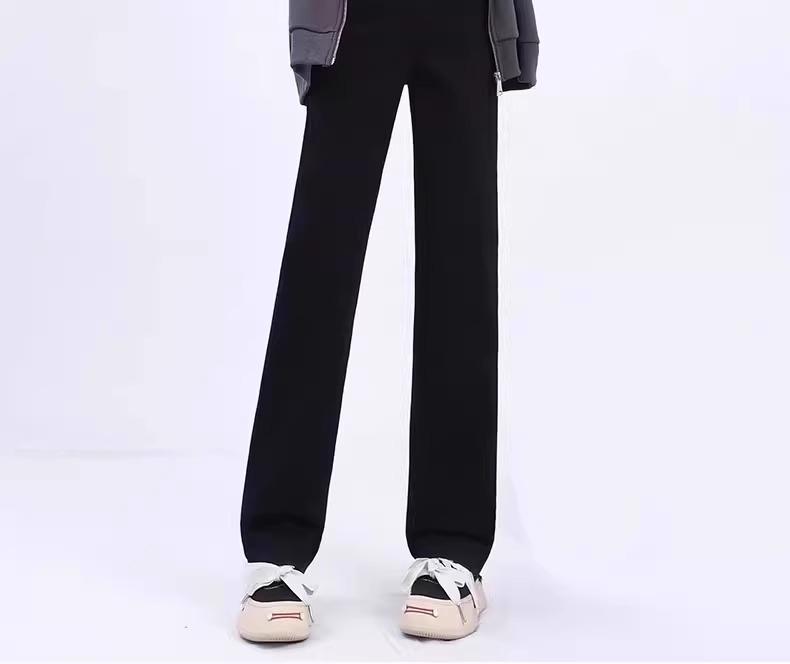 Women's High Waist Slimming Black Cigarette Jeans - Slim Fit Straight Leg Pants for Petite, Perfect for Spring and Autumn 2025