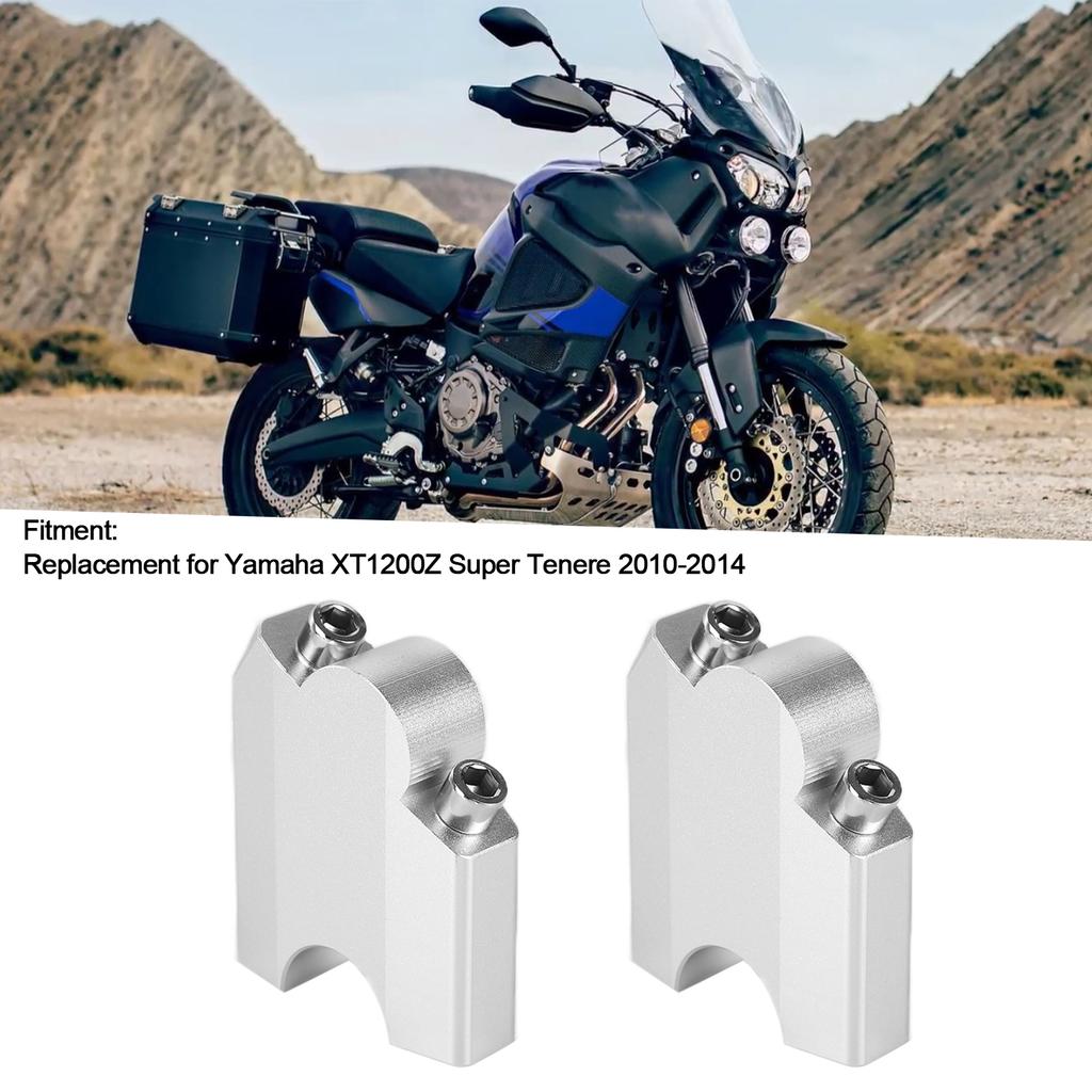 2pcs HandleBar Riser Mount Clamp Aluminum Alloy Replacement for   XT1200  Super Tenere 2010‑2014