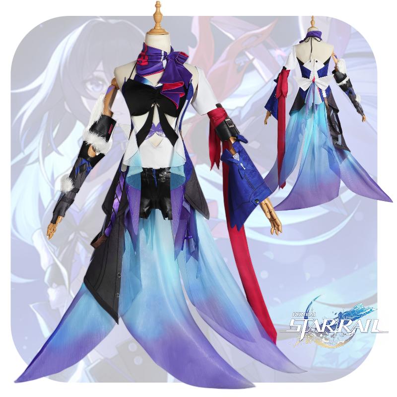 Rail Star Honkai Seele Cosplay Costume Full Suit Set Halloween Party Game Props
