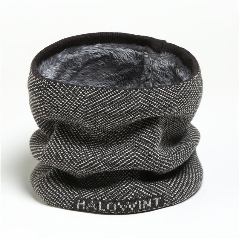 

Knitted Winter Warm Ring Neck Scarf Fashion Solid Men Women Outdoor Warm Full Face Mask With Plush Soft Muffler Bufanda One Size