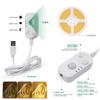 PIR Hareket Sensörlü USB 5V COB LED Şerit 3MM 5MM 8MM 320LED/M Yüksek Yoğunluklu Esnek FOB LED Bant 3000K-6000K Şerit Halat Işıkları