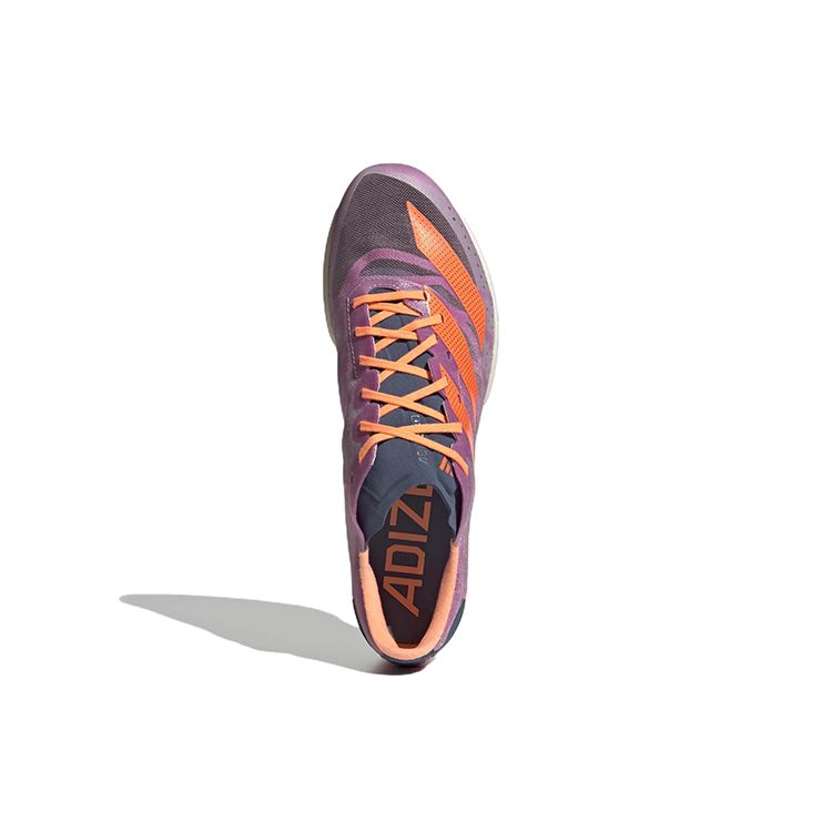 Adidas Adizero Ambition Carbon Plate Professional Shock Absorption Slip Resistant Durable Low Top Running Shoes Unisex Sneakers Purple Orange GX6677
