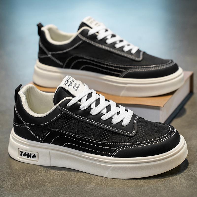 

Summer men s shoes new breathable canvas shoes men s trendy versatile platform white shoes sports shoes casual board shoes 44