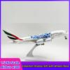 Model Plane A380 A380 Aircraft Models 30cm Air Expo Dubai 380 1/240 Scale Resin Airplane Model Display Collectible Children Toys