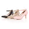 Brand Children Girls High Heel Shoes Fashion Heeled Shoes Woman Pumps Ankle Strap High Heels Party Office Wedding Shoes Female43
