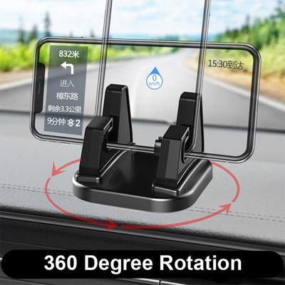 Auto-Armaturenbrett, rutschfeste Matte, Halterung für Handy-Halter, Pad für Samsung Xiaomi, mobiler Halter, 360-Grad-Drehgetriebe, unterer Handy-Ständer