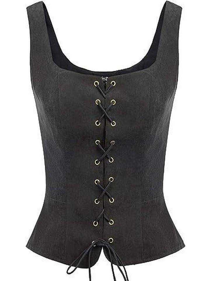 Women's Renaissance Pirate Vest Corset Costume