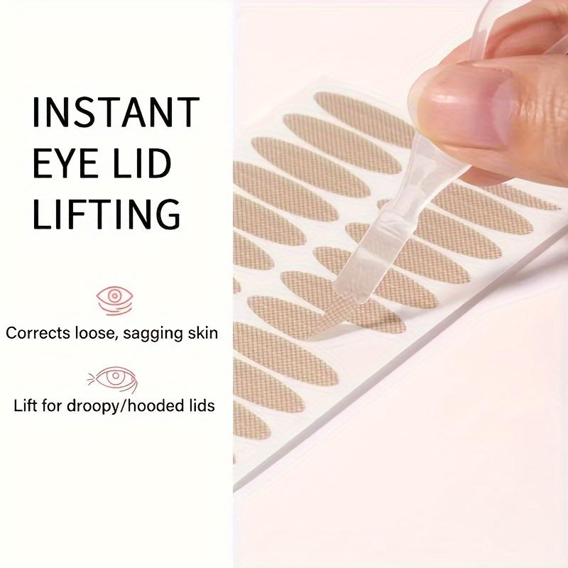 8pcs Invisible Double Eyelid Lift Strips, Hypoallergenic Self-Adhesive Tapes for Instant Eye Lifting, Fork Rods Included, Makeup Accessory