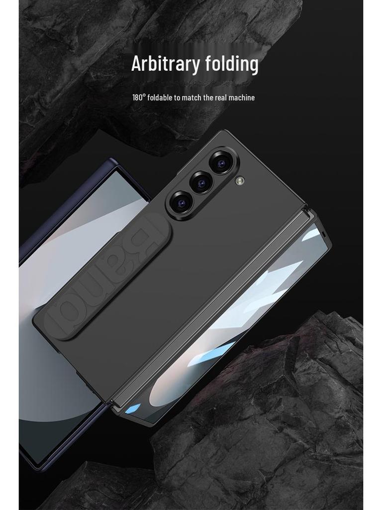 Samsung Z Fold6 Silicone Wrist Strap Case with Integrated Film