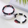 2Pcs/Set Halloween Spider Bat Matching Bracelet for Women Men Couple Heart Magnetic Matching Bangles Bracelets Festival Jewelry