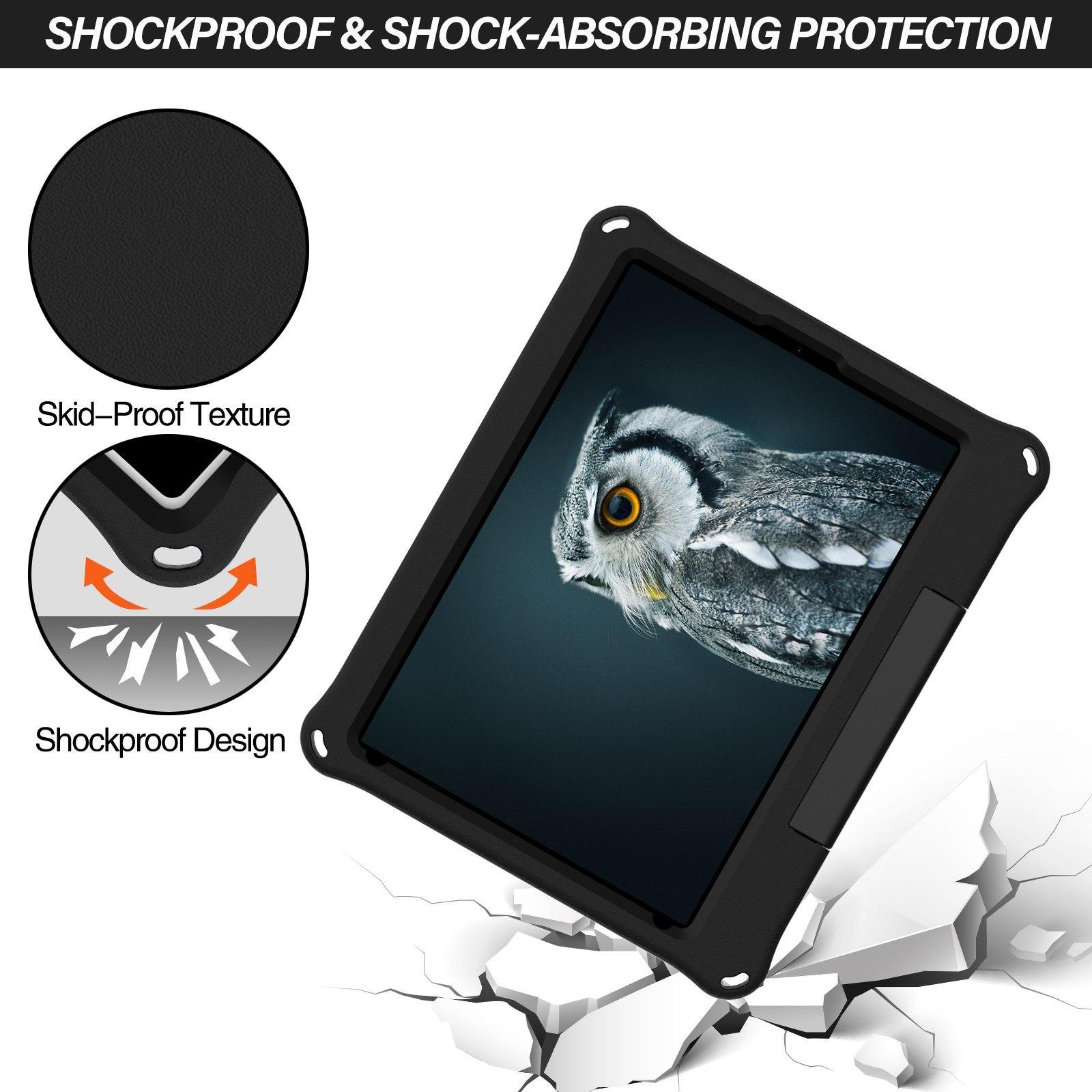 

For iPad 10.2 (2019)/(2020)/(2021) EVA Shockproof Tablet Case Protective Cover with Ring Kickstand Red