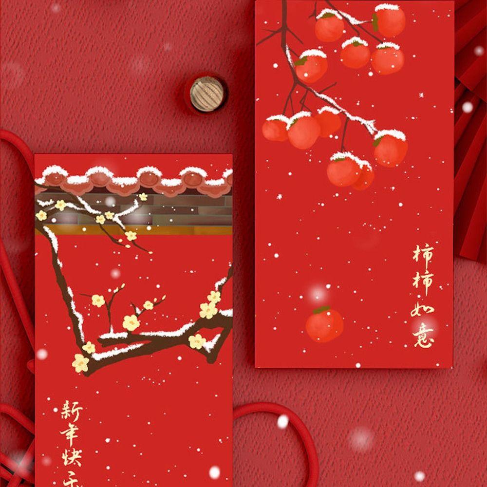 6pcs Hongbao Children Money Pocket Traditional Gifts Packing Bags  Celebration Party