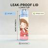 1PC Mom Daughter Floral Frame Cartoon Print 750ml Color Plastic Sports Water Bottle Leakproof Flip Straw Lid Suitable for Sports Office Home Use