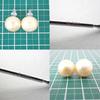 [Used] Pt900 South Sea White Pearl (Golden Pearl) Earrings/g438-63