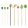 12cm 100pcs Bamboo Cocktail Sticks Pick Martini Drink Stick Picks Levo Bar Tool