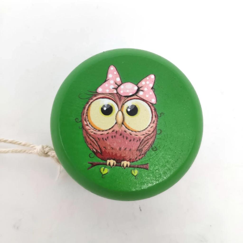 Children Yoyo Ball Cute Animal Prints Wooden Yoyo Toys Ladybug Toys Kids Yo-Yo Creative Toys for Children 5cm Wooden Yo Yo Ball