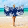 1 Tropical Coconut Tree Print Quick Dry Microfiber Beach Towel - Machine Washable  Great For Swimming, Camping, Machine Washable