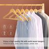 20pcs Non-Slip Wooden Clothes Hangers with Grooves, Solid Wood Drying Rack for Wardrobes, Bedrooms, Clothing Stores