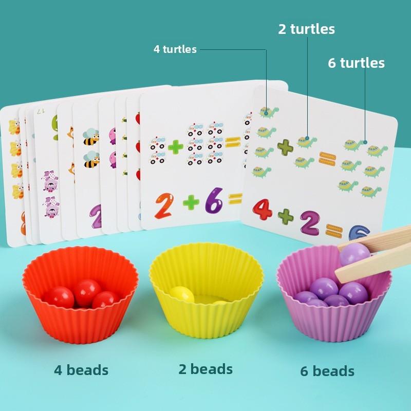 Bead Math Toddler Clip Toy For Fine Motor Development Educational Play Gift