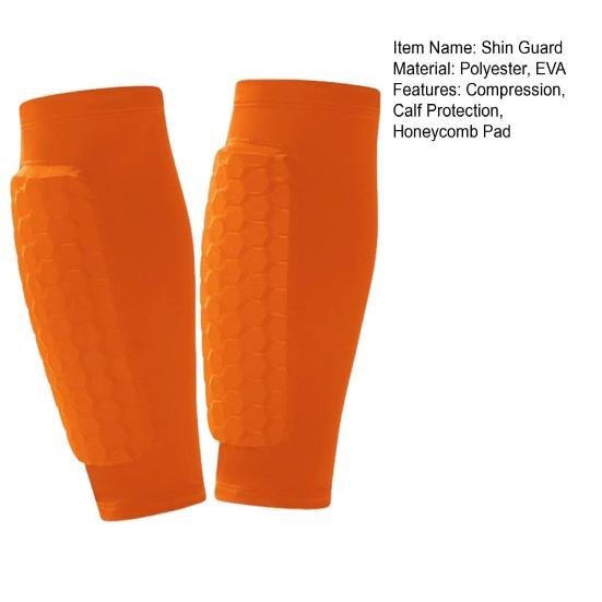 Soccer Shin Guards for Kids Youth Adult Calf Compression Sleeve with Honeycomb Pads Protective Gear for Football Soccer