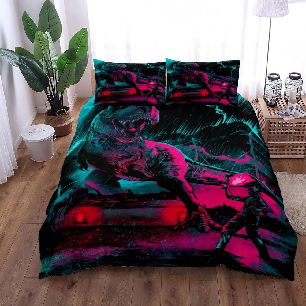 Dinosaurs Underwater Duvet Cover Set UK Single Double King US Twin Full Queen Size Anime Bed Linen Set