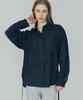 Ihr Linen Side Button String Shirt / Dark Navy