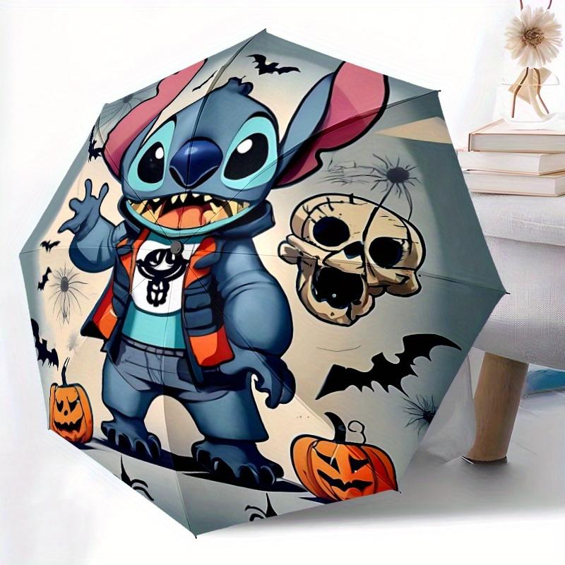 1pc Stitch Halloween Automatic Open/close, All-Season Portable Folding Umbrella, Perfect Gift for Friends , Sturdy Ribs yy250808010