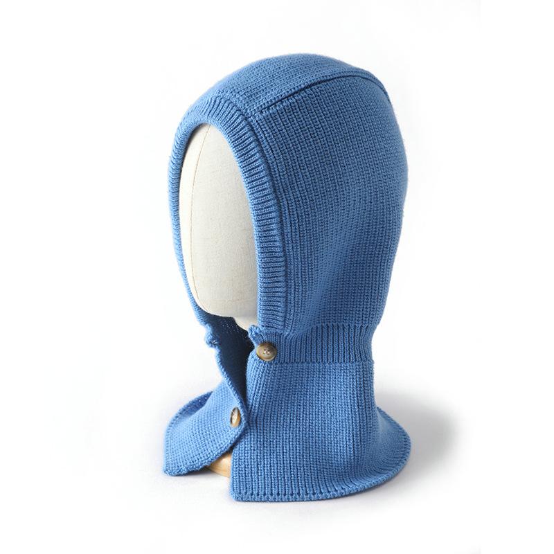 Winter Skullies Beanies Hat Buttons Bib Men Warm Windproof Cap Women Wool Scarf Caps Balaclava Mask Gorras Bonnet Knitted Hats