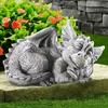 Halloween Resin Dragon Statue Outdoor Garden Evil Decor Scary Ornament For Yard Horror Craft Decoration Unique Gift