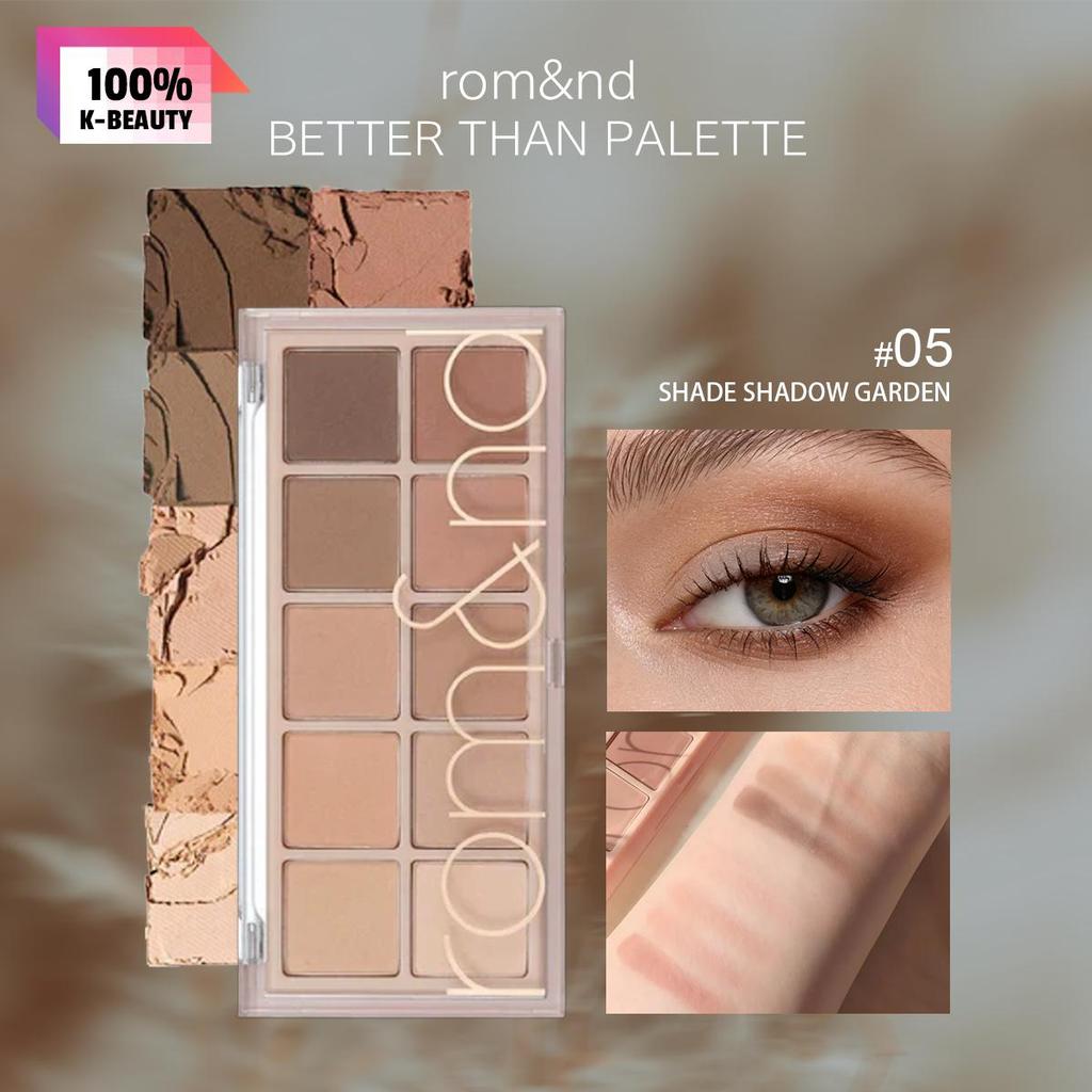 Rom&nd MELHOR QUE AS PALETAS 00-09/11-13, Inspirada no Jardim, Tons Totalmente Harmoniosos, Amigável para Iniciantes, Multiuso, K-Beauty, Maquiagem Coreana